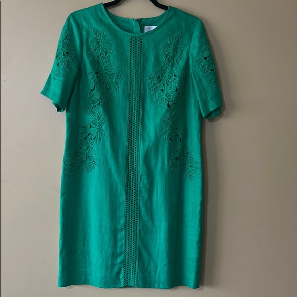 LK Bennett Green linen Sheath Mini Dress - Picture 4 of 16